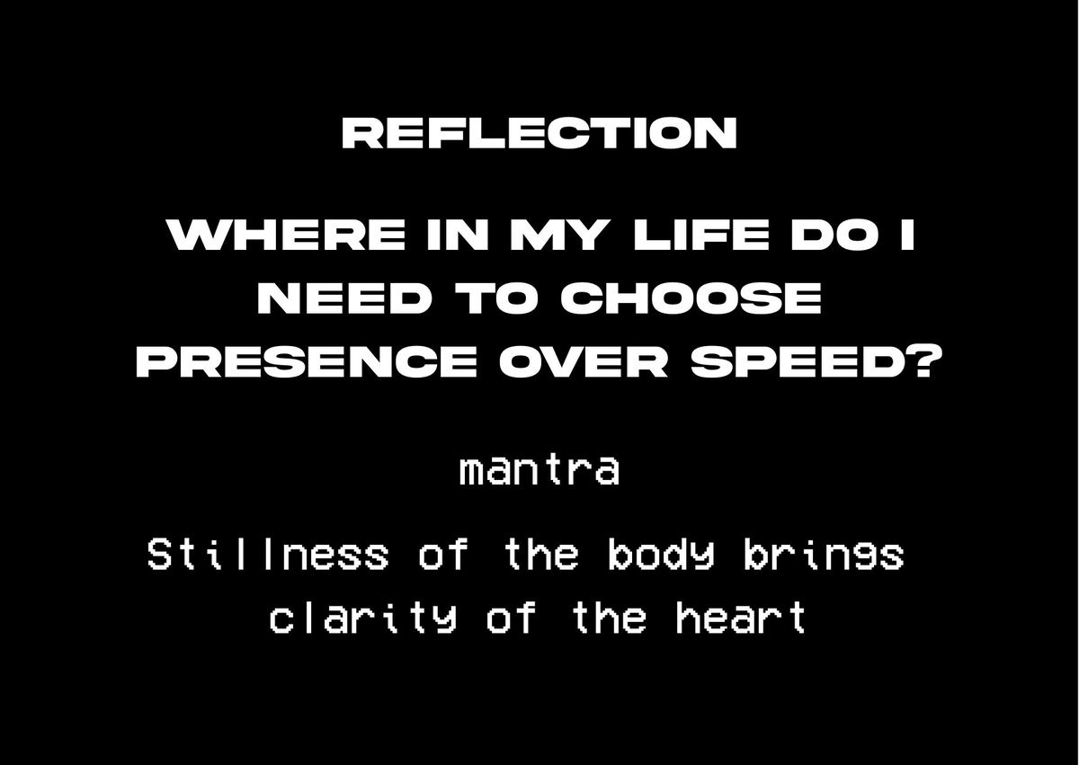 Pulse Card — back: Where in my life do I need to choose presence over speed?